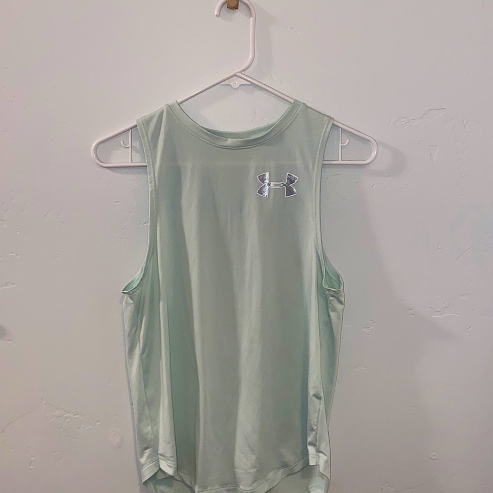 Under Armour Turquoise & Light Blue Tank Top Size Youth Large